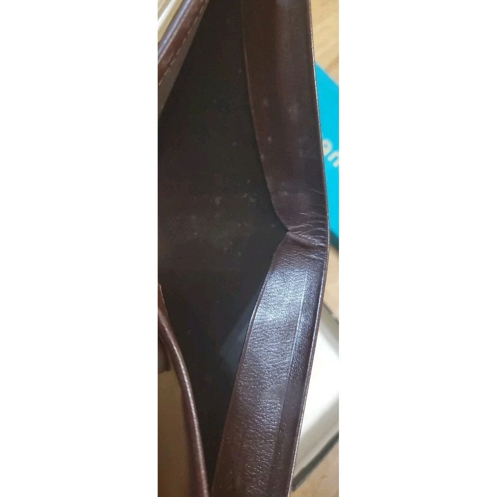 Vintage Cameo Vu-All Wallet Dark Brown Leather Men's Bifold